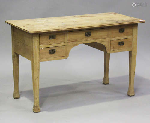 An early 20th century Continental pine side table, fitted wi...