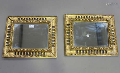 A pair of late 19th/early 20th century giltwood rectangular ...