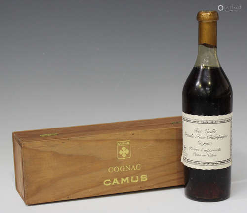 A cased bottle of 'Très Vieille Grande Fine Champagne Cognac...