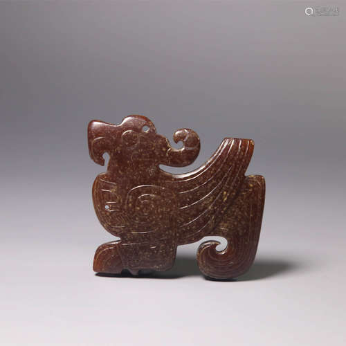 A jade carving of a mythical bird