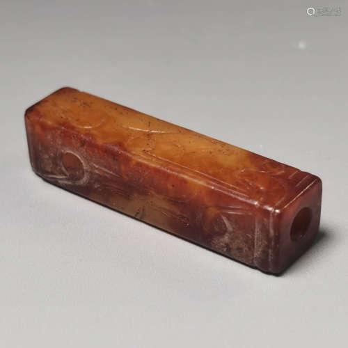 A russet jade square tube