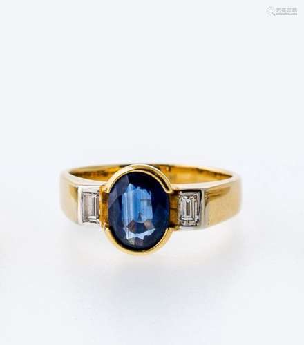 SAPHIR-DIAMANT-RING