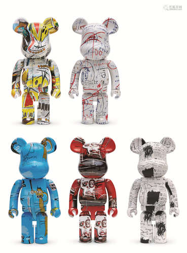 BE@RBRICK JEAN-MICHEL BASQUIAT #1-5 1000％