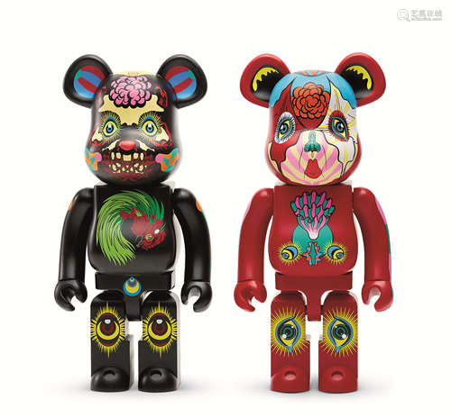 BE@RBRICK 田名網敬一 1000％ 赤、黑