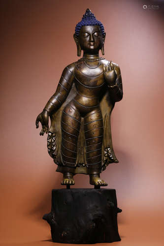 COPPER SAKYAMUNI BUDDHA STATUE