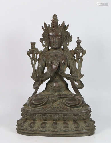 COPPER BUDDHA STATUE