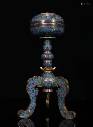 QIANLONGNIANZHI MARK CLOISONNE HAT RACK