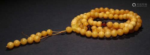BEESWAX STRING NECKLACE WITH 108 BEADS