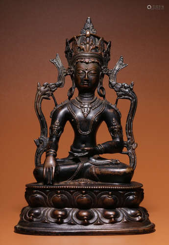 COPPER SAKYAMUNI BUDDHA STATUE