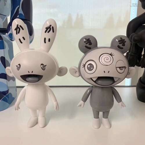 Takashi Murakami 村上隆 Kaikai&Kiki公仔 PVC 黑白版本（全球限量...