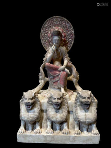 Chinese Stone Carving Buddha Statue