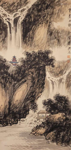 Chinese Painting Of Landscape - Fu Baoshi