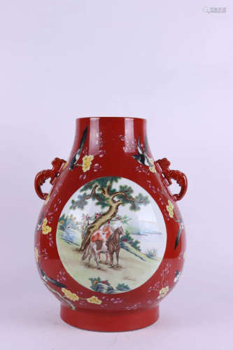 Chinese Coral Red Glazed 
