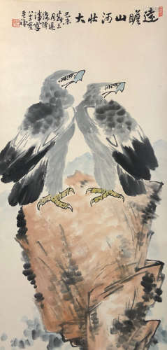 Chinese Painting Of Eagles - Li Kuchan