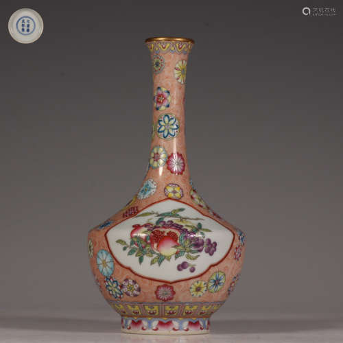 Chinese Famille Rose Porcelain Bottle