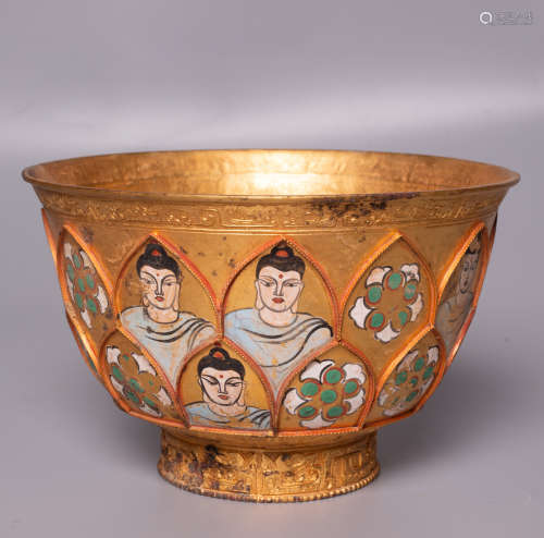 Chinese Gold Gilded Bowl