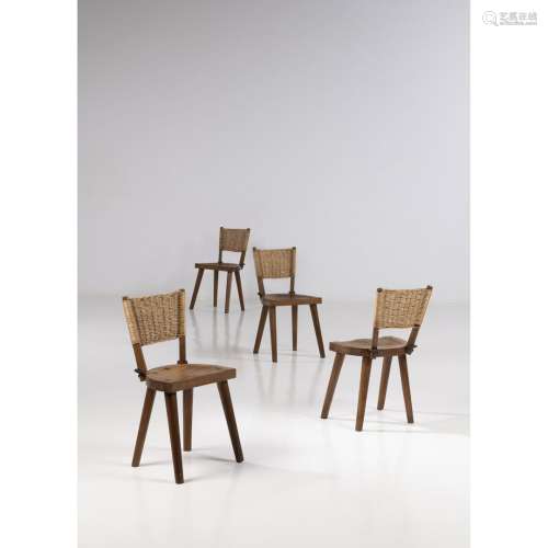 让-图雷（1916-2004）和Marolles的工匠们（第二十次）。四张椅子的套间...