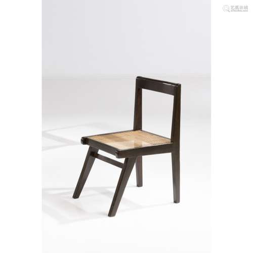 皮埃尔-让内(Pierre Jeanneret) (1896-1967)椅子类型PJ-SI-15-A柚...