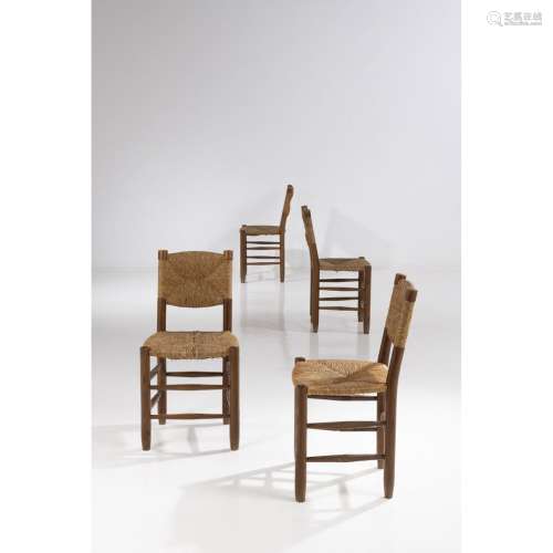 夏洛特-佩里昂 (1903-1999)19号套间的四把椅子，名为 