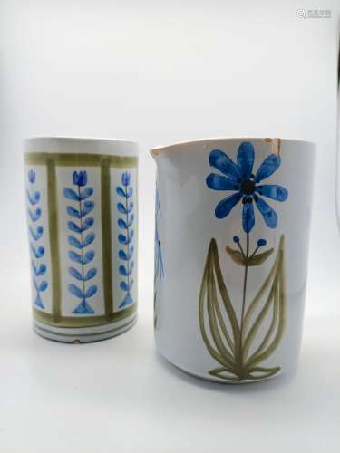 罗杰-卡普伦 (1922 - 2006)两个上釉的陶瓷盆一件署名 