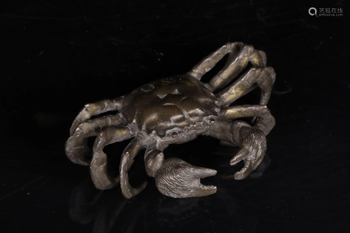 A GILT-BRONZE CRAB.REPUBLIC PERIOD