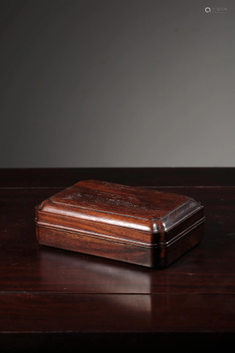 A ROSEWOOD BOX AND COVER.REPUBLIC PERIOD