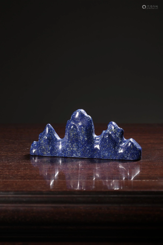 A CARVED LAPIS LAZULI PENREST.QING PERIOD