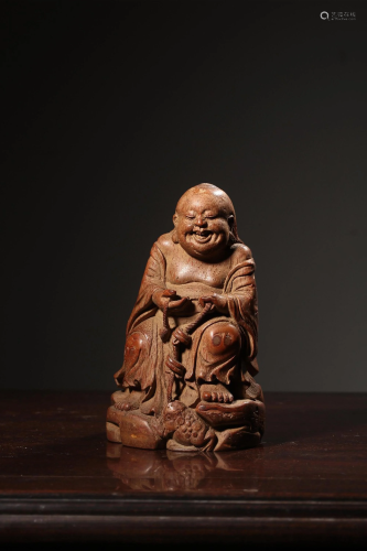 A CARVED BAMBOO LIUHAI.QING PERIOD