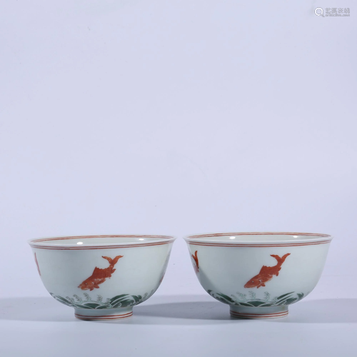 A PAIR OF FAMILLE-ROSE BOWL.MARK OF KANGXI