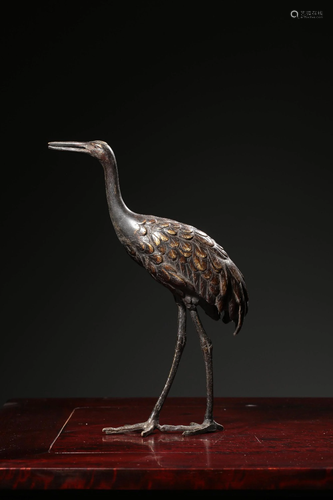 A BRONZE CRANE