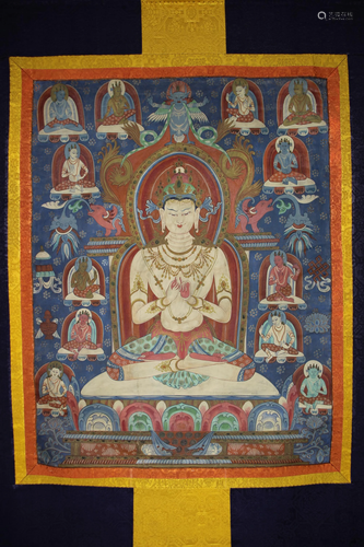 A THANGKA OF BUDDHA