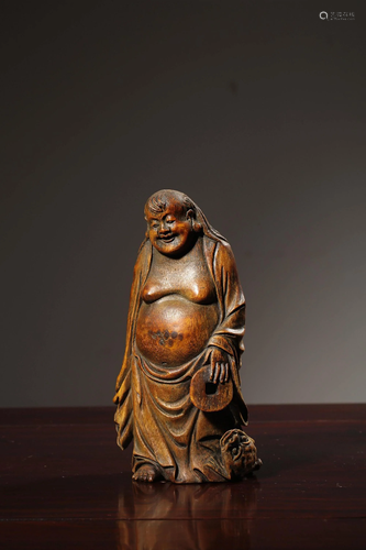 A CARVED BAMBOO LIUHAI.QING PERIOD