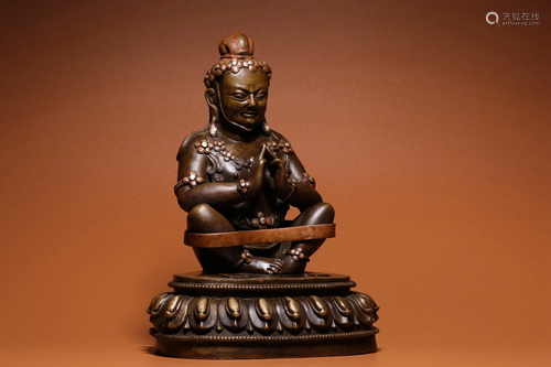 A BRONZE FIGURE OF BUDDHA.QING PERIOD