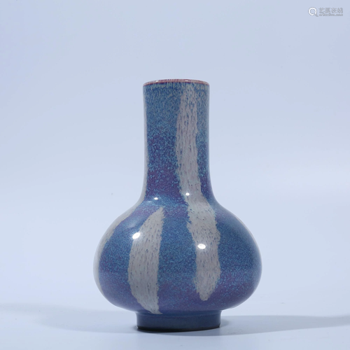 A FLAMBE-GLAZED VASE.MARK OF YONGZHENG