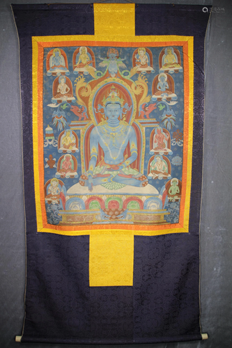 A THANGKA OF BUDDHA