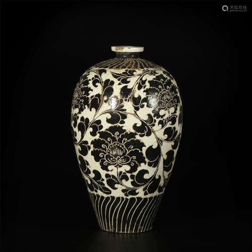 CiZhou Klin Prunus Vase with Branches from Yuan