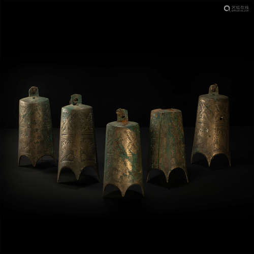 A set of copper chime from Liao