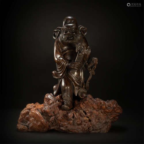 Wood sculpture from Qing