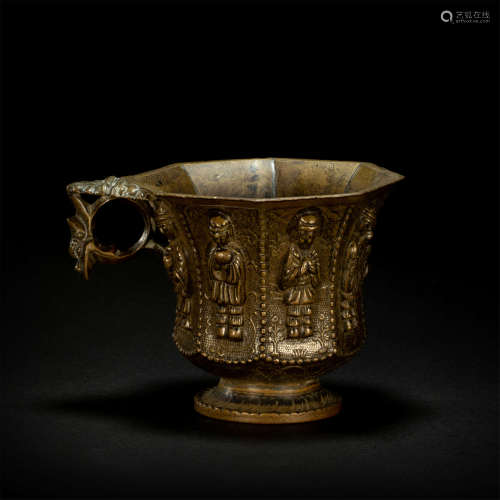 Copper imperial wine cup from Tang