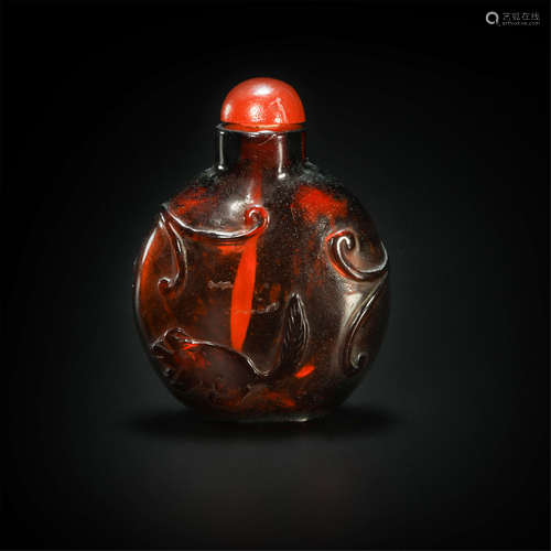 Glass snuff bottle from Qing