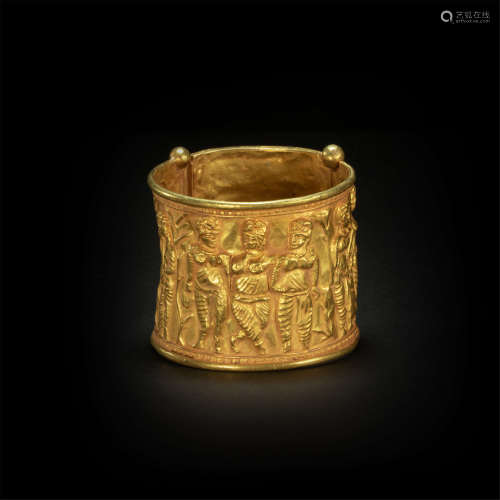 Gold cup in human form from Sassanid Dynasty