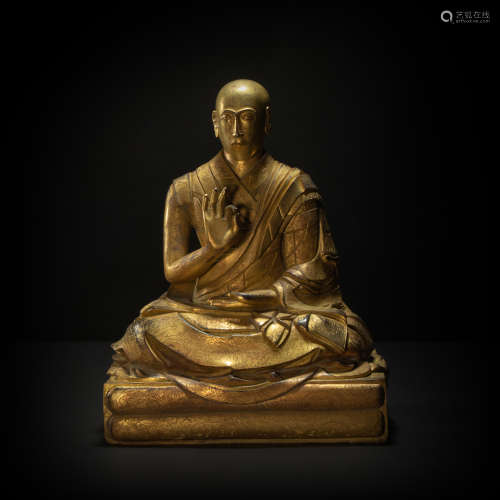 Copper and gilding buddhist sculpture from Ming