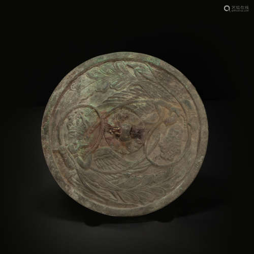 Flying Apsaras copper mirror from Liao