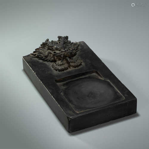 Dragon Head Ink Stone from Qing