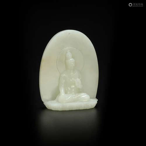 Jade buddhist board from Ming