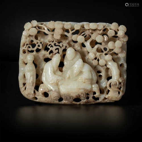 Jade pendant in human form from Yuan