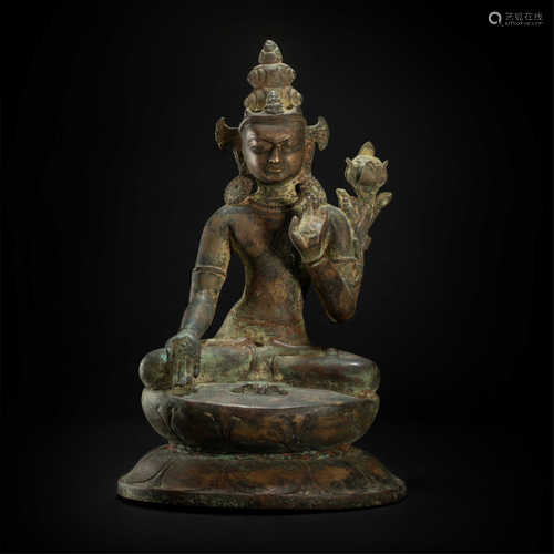 Copper buddhist sculpture from Nepal