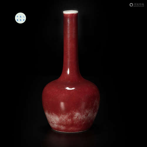 Altar red vase from Qing