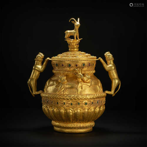 Gold pot from Sassanid Dynasty