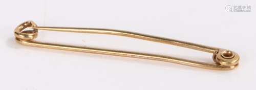9 carat gold pin brooch, 3.3 grams
